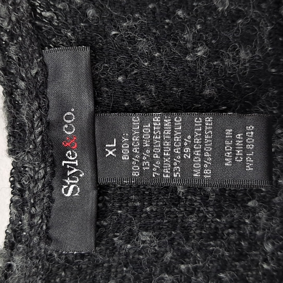 NWOT! Style & Co Fur Wool Sweater XL - Picture 6 of 6